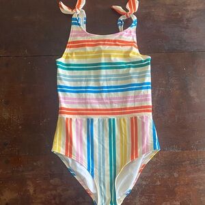 Hanna Andersson Multicolor Striped Kids Swim One Piece